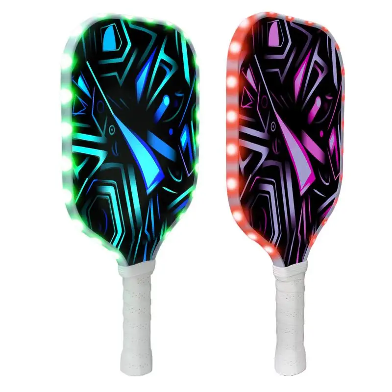 

LED Pickleball Racket LED Fiberglass Lightweight Pickleball Racket Honeycomb Core Comfortable Grip Anti-Slip Outdoor Supplies