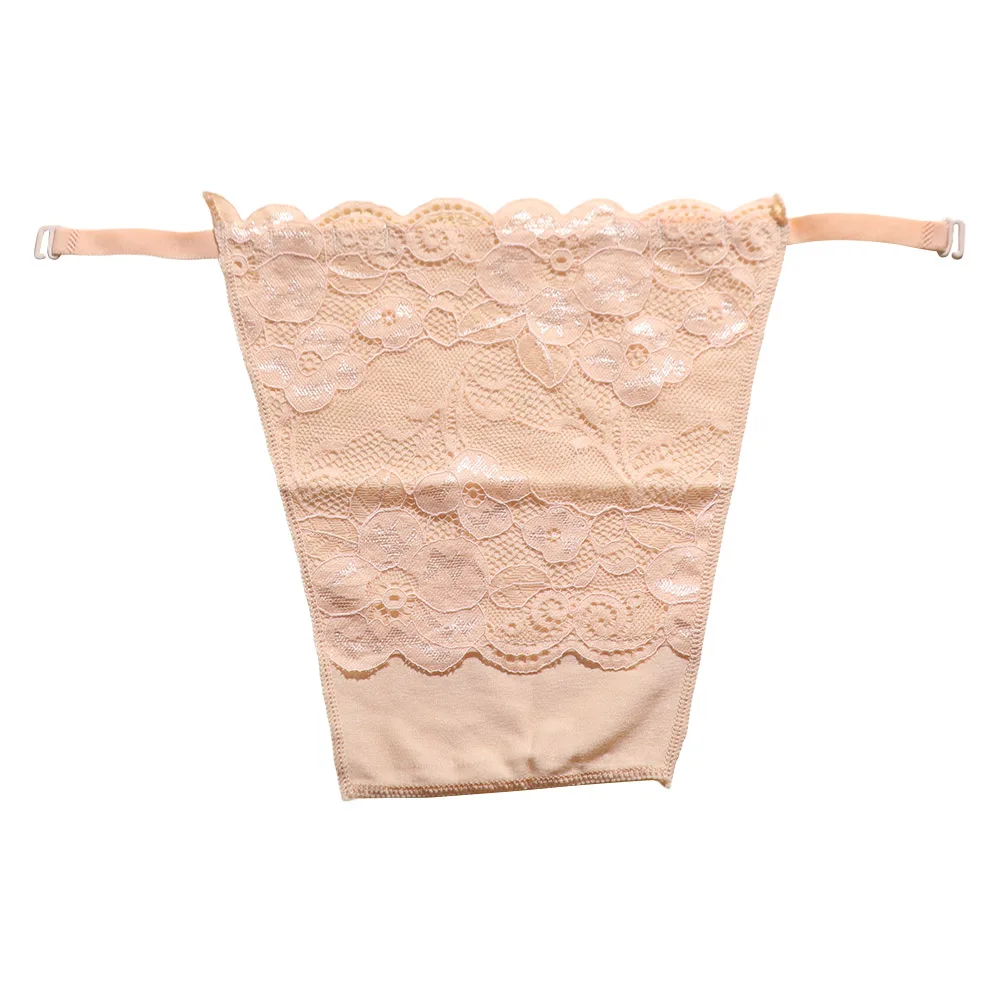 Flower Strapless Insert Wrapped Chest Double Layer Clip on Bralette Lace Anti-Glare Tube Top Overlay Panel Vest Underwear