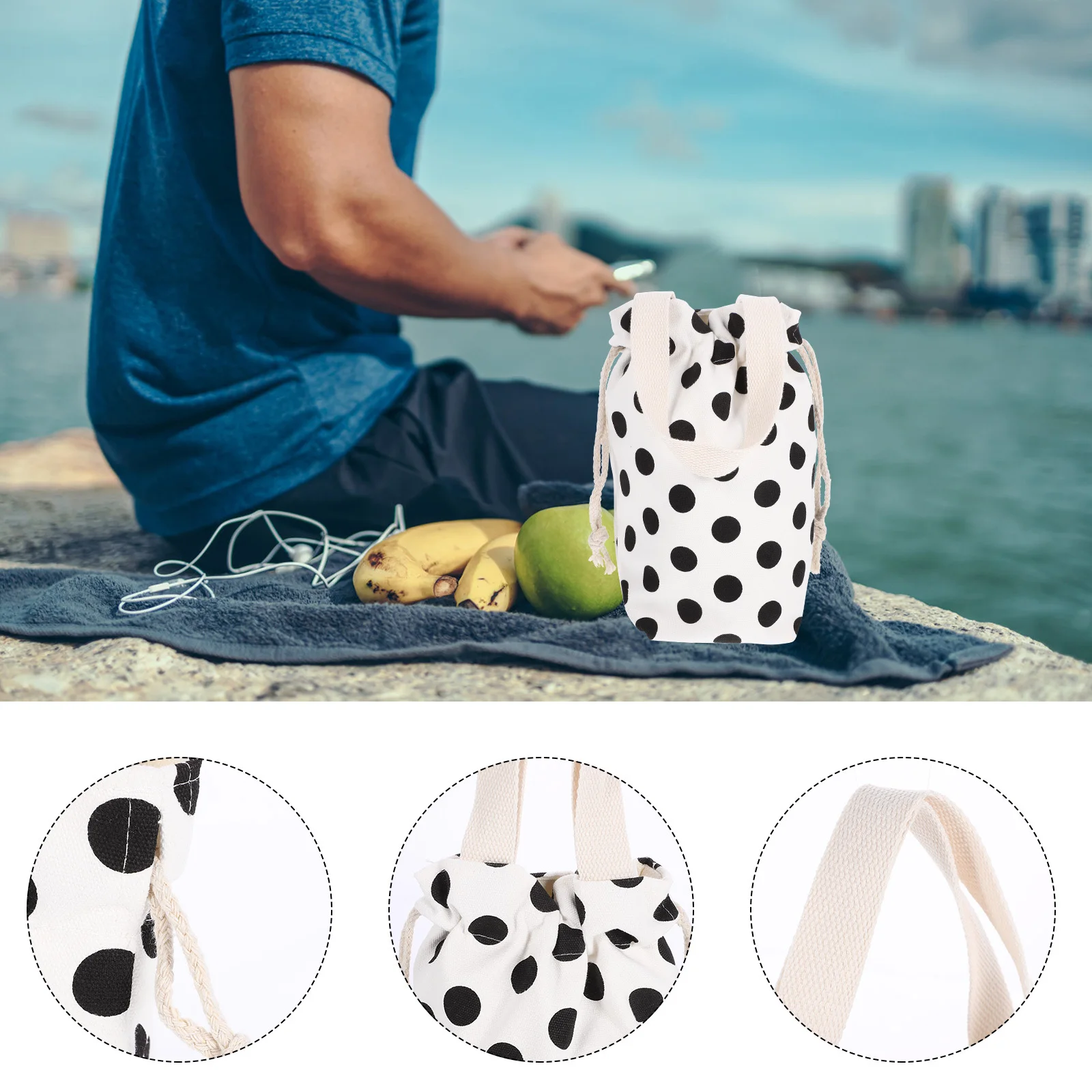 

Portable Wear-Resistant Canvas Bottle Sleeve Protective Cover Outdoor Insulated Water Bottle Holder Coffee Cup Sleeve Anti-Scald