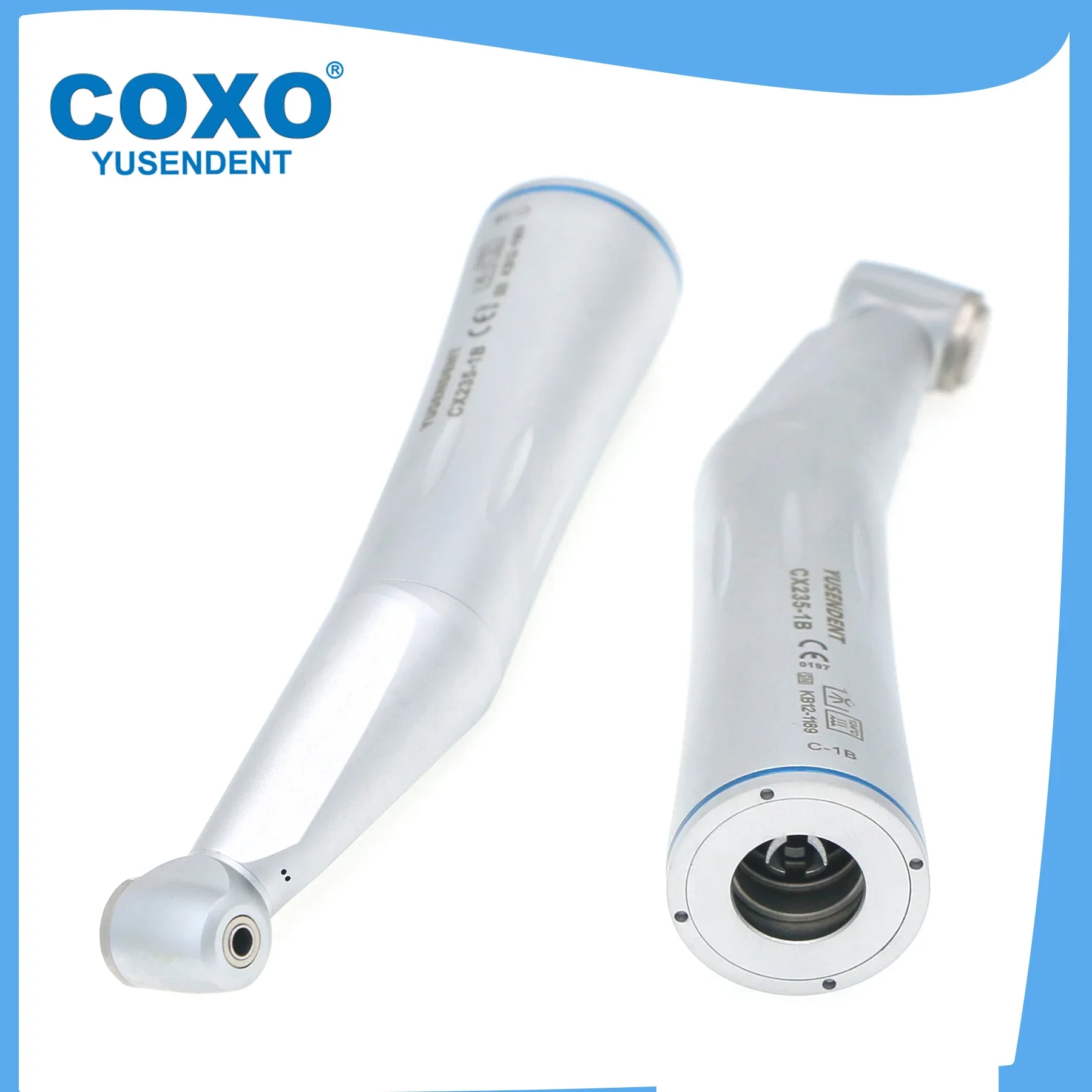 COXO CX235 Dental Contra Angle Low Speed Handpiece Straight Handpiece Air Motor 2/4 Hole E Type Fit NSK KAVO