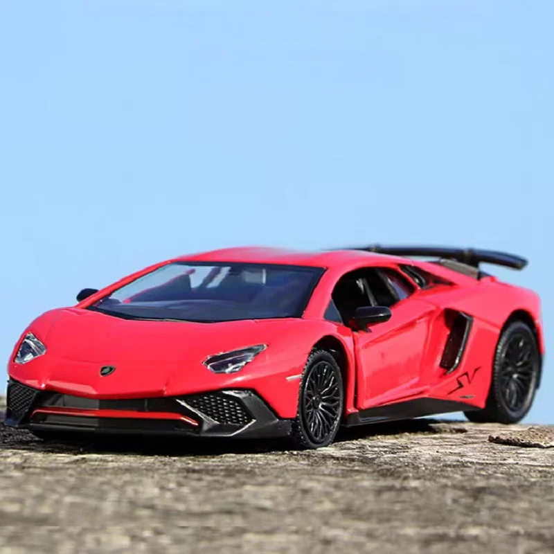 

Lamborghini Aventador LP750-4 SV, имитация суперкара, литье под давлением и игрушечный транспорт, RMZ город, 1:36, модель автомобиля из сплава, подарки для детей