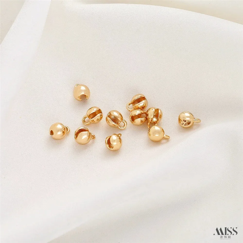 14K Vergulde Positionering Kraal Gesp Draad Knoop Eindende Bloemknop Gesp DIY Armband Ketting Verbinding Gesp Accessoire