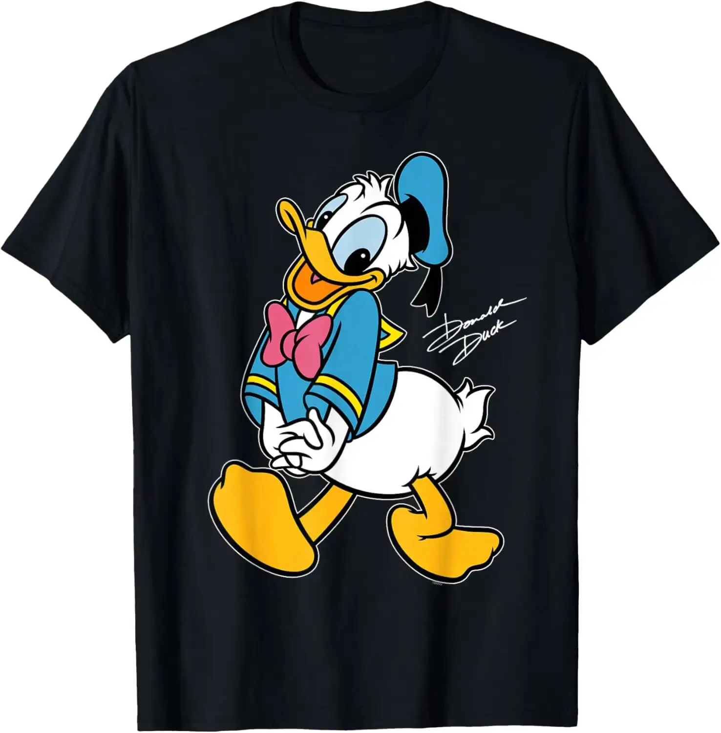 Donald Duck Retro Character Silly Pose Trip Matching T-Shirt Summer Short-Sleeved Breathable Sweat-Wicking Versatile Fashion