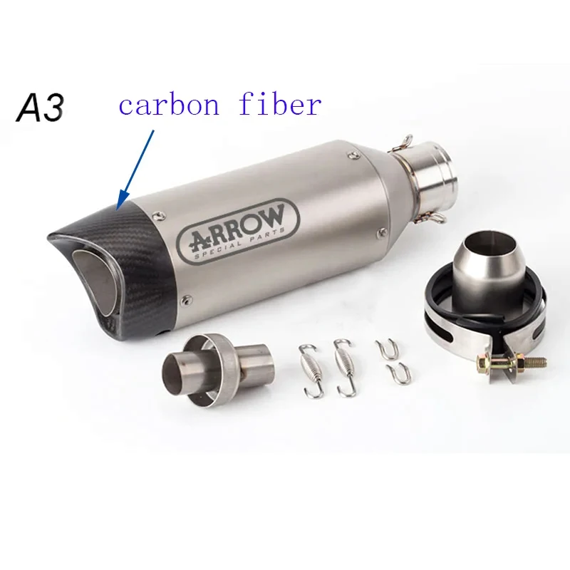 Uniwersalny 51mm motocykl strzałka rury wydechowej z włókna węglowego zmodyfikowany tłumik ucieczki DB zabójca dla R3 Z900 GSX750R K8 R6