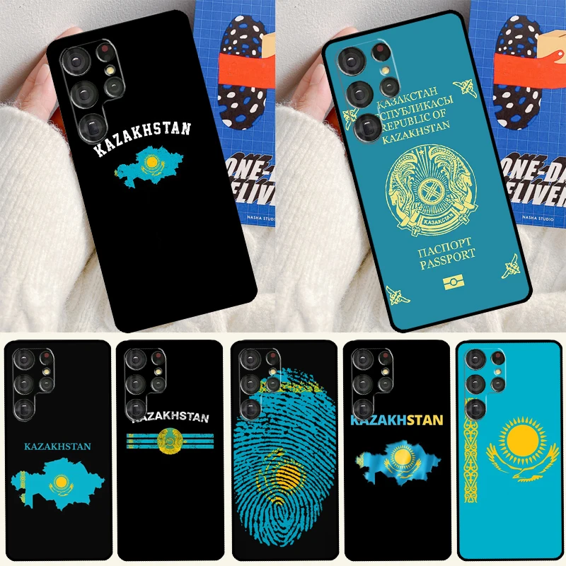 Kazakhstan Flag Art Fundas For Samsung Galaxy S23 S20 FE S21 Ultra Note 20 Note 10 S8 S9 S10 Plus S22 Ultra Case