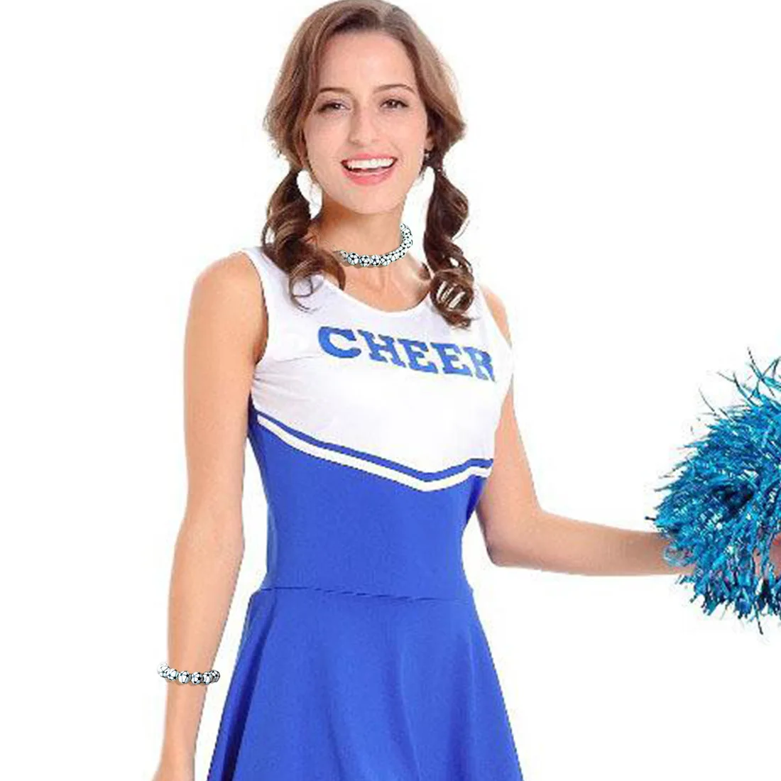 DIY accessories Football beads cheerleading fan team bracelet necklace football necklace bracelet nk23460
