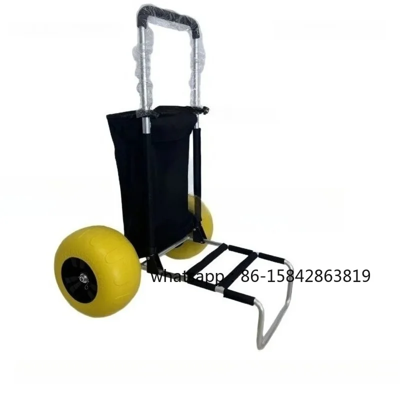 New Balloon Wheel TC3003 Aluminum Tool Cart, Luggage Cart Retractable Folding Beach Trolley