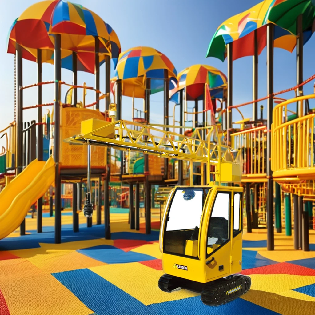 Direct Supply By Chinese Manufactures Amusement Playgrounds Theme Park Equipment Coin Operated Construction Ride Tower Crane