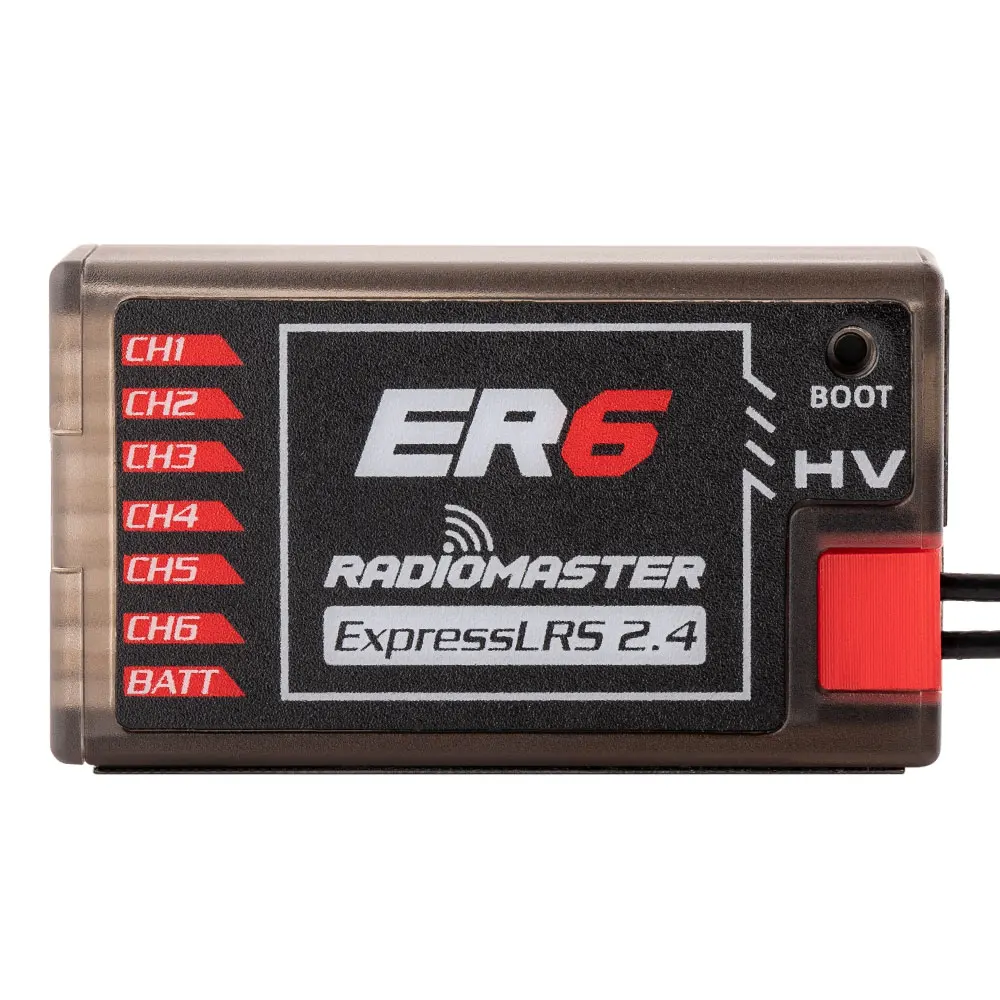 Radiomaster ER4 4CH/ER6 ER6G ER6GV 2.4G 6CH/ER8 ER8G ER8GV 8CH PWM Receiver CRSF ExpressLRS 2.4Ghz 100mw for Aircraft Boat Car image 3