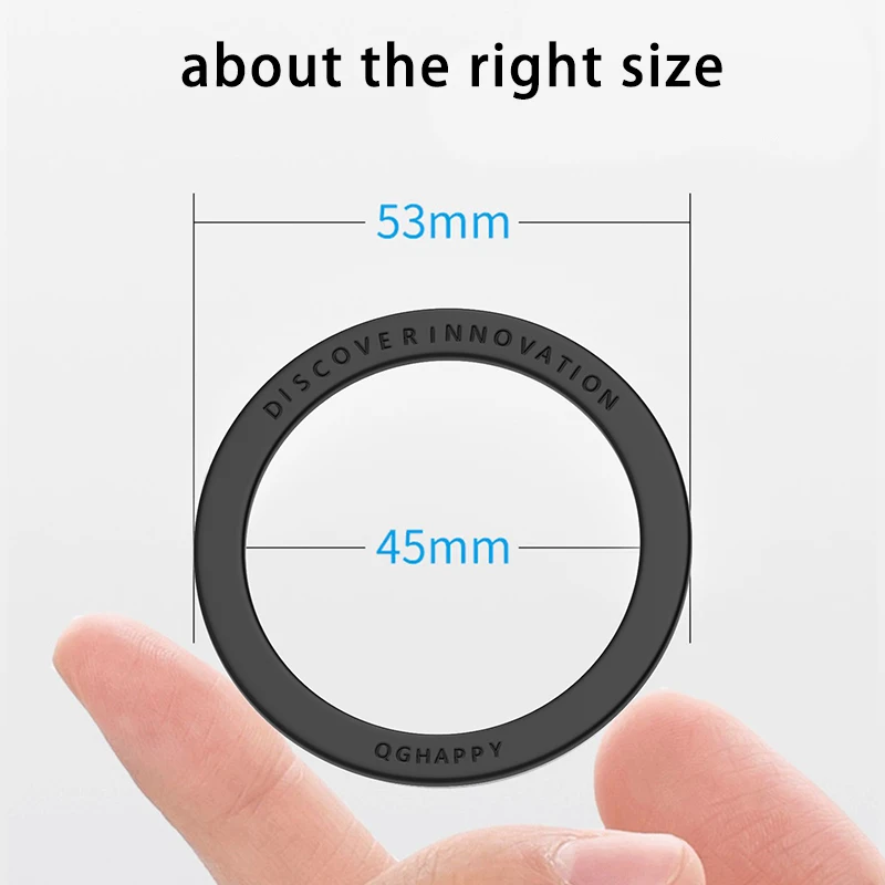 Magnetic Plate Ring For Magsafe Wireless Charger Iron Sheet Sticker Magnet Car Phone Holder For Apple iPhone 14 13 12 Xiaomi