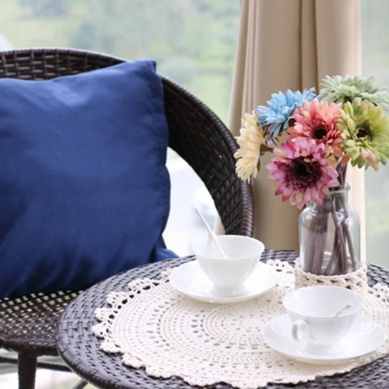 New Handmade Cotton Tableware Mats Cup Mats Lace Fruit Plate Mats Round Table Tableware Decorative Insulation Mats For Mugs