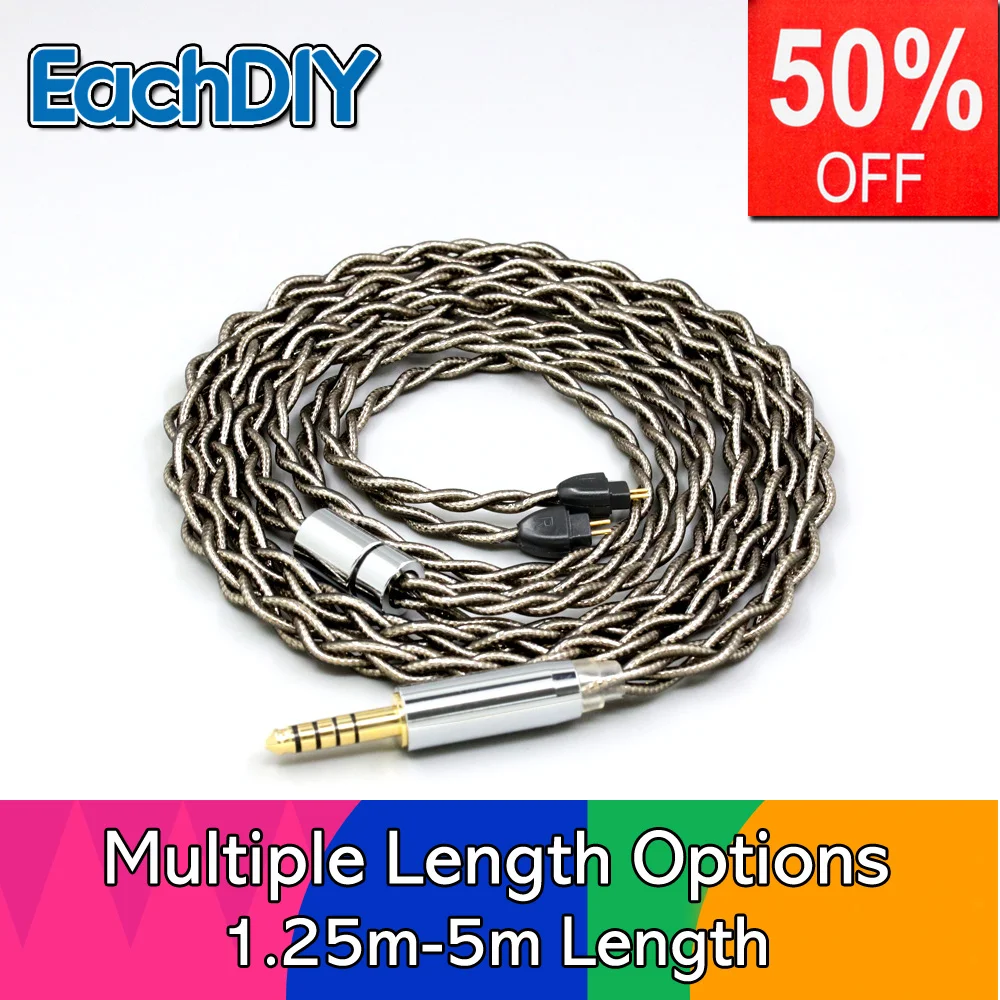 99% الفضة النقية البلاديوم + الجرافين الذهب سماعة التدريع كابل ل HiFiMan RE2000 طوبولوجيا الحجاب الحاجز سائق ديناميكي LN008222