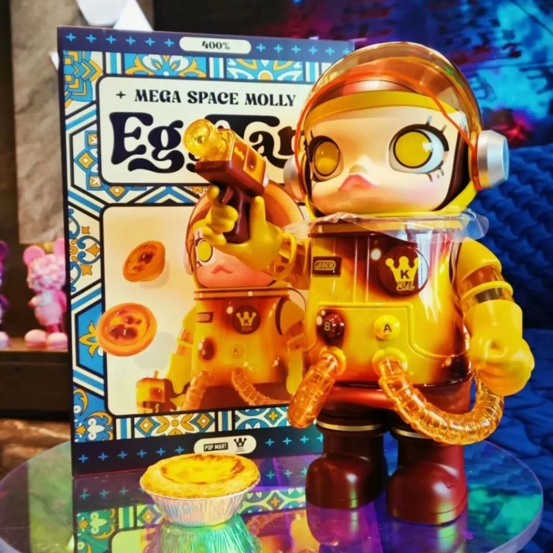 Original Mega Space Molly 400% Egg Tart Limited Room Decoration Collectible Toy Trendy Toy Limited Edition Decorations Ornaments