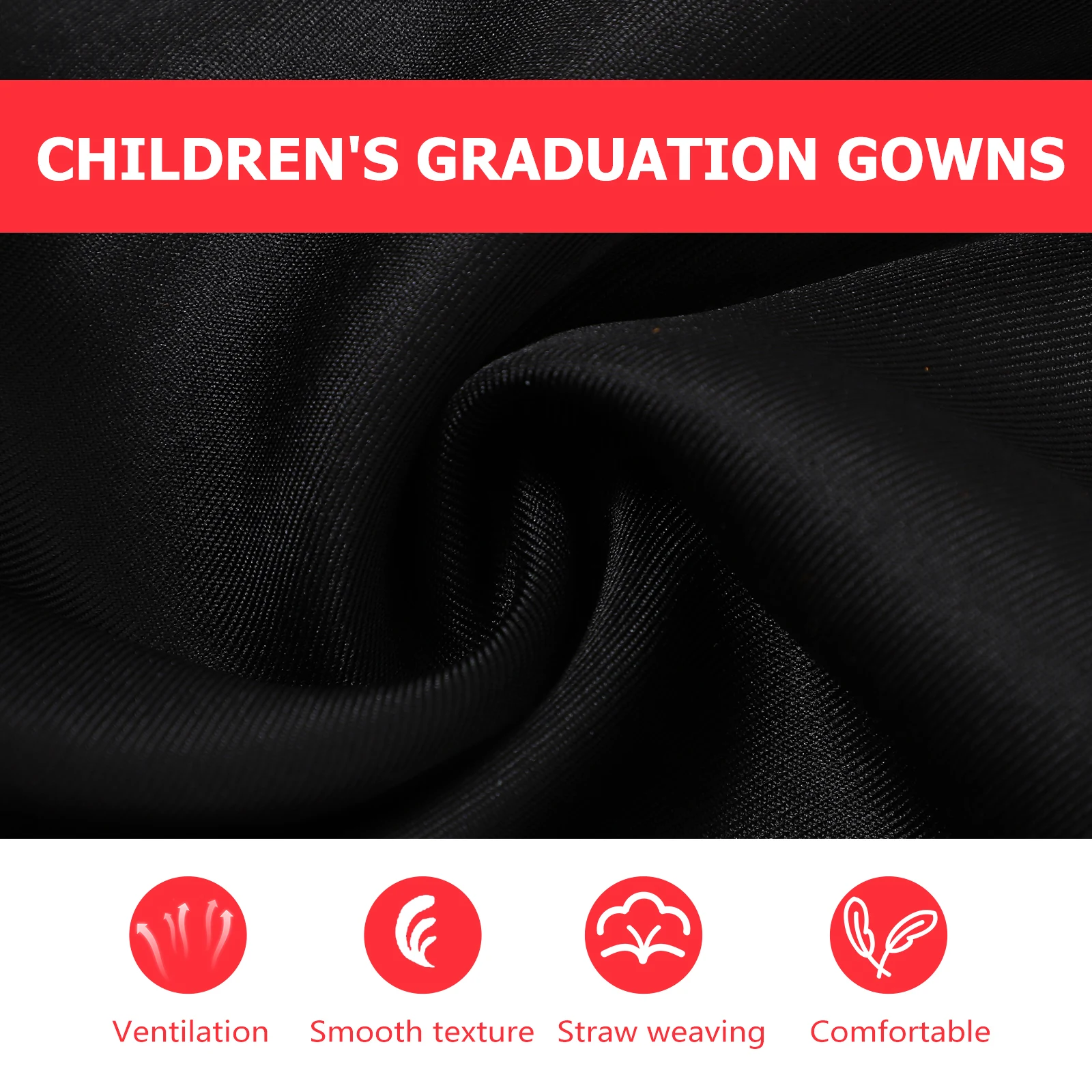 

Doctoral Suit Hat Set Kids Graduation Gowns Smooth Material Easy Wash Reusable Durability Perfect Photographing Cosplay School