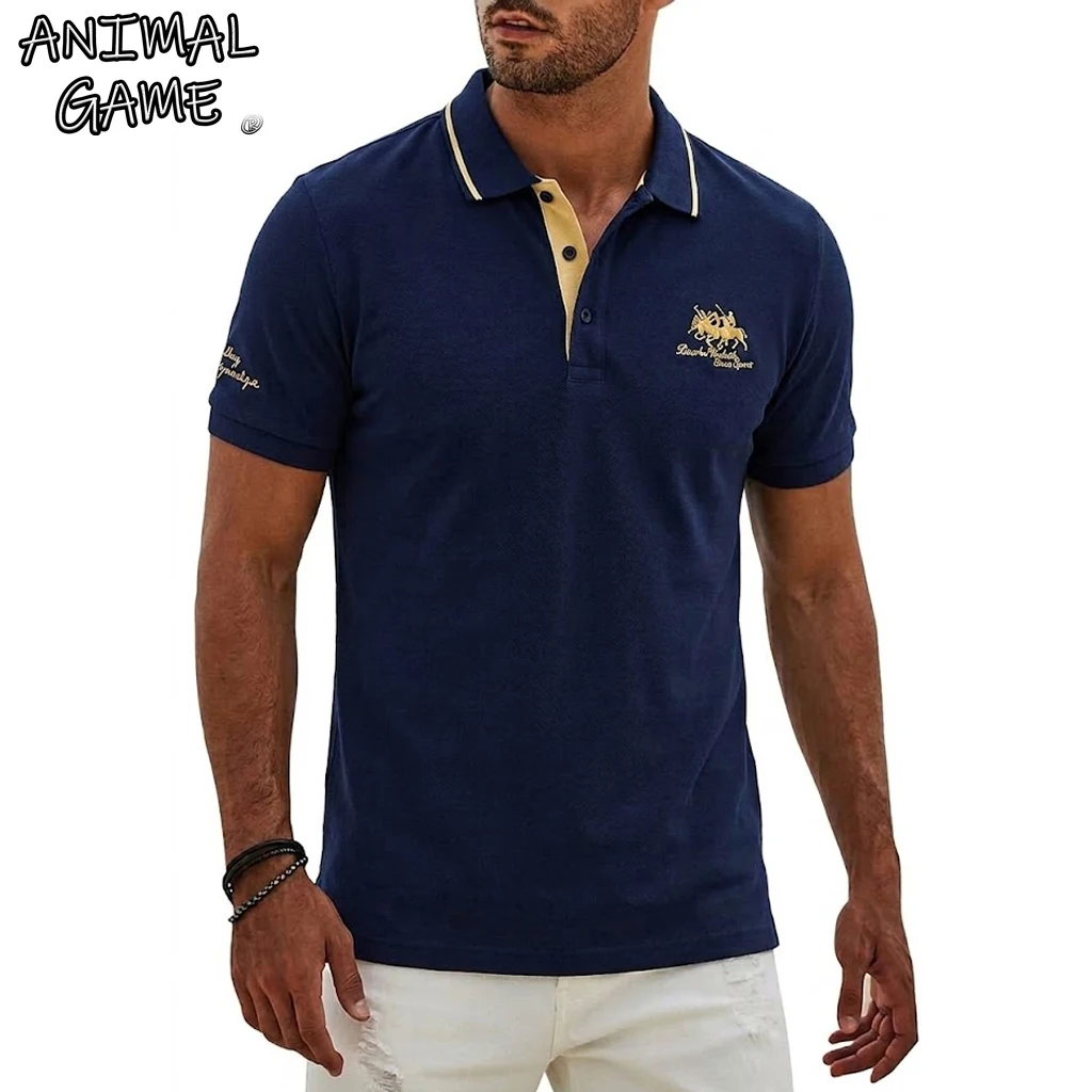 New Short Sleeve Casual Men's T-shirt Summer Embroidery Soccer Jerseys for Men Breathable Gym Tshirts Lightweight Men's Shirts