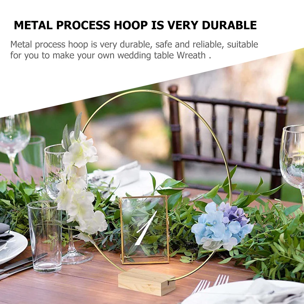 

4 Sets 30cm Metal Wreath Hoops Garland Rings DIY Craft Dream Catcher Table Decor Floral Base Wedding Centerpieces