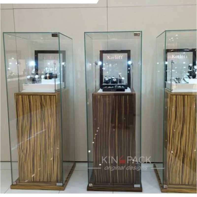 custom.Elegant watch shop counter design images and glass display cabinet for watch display