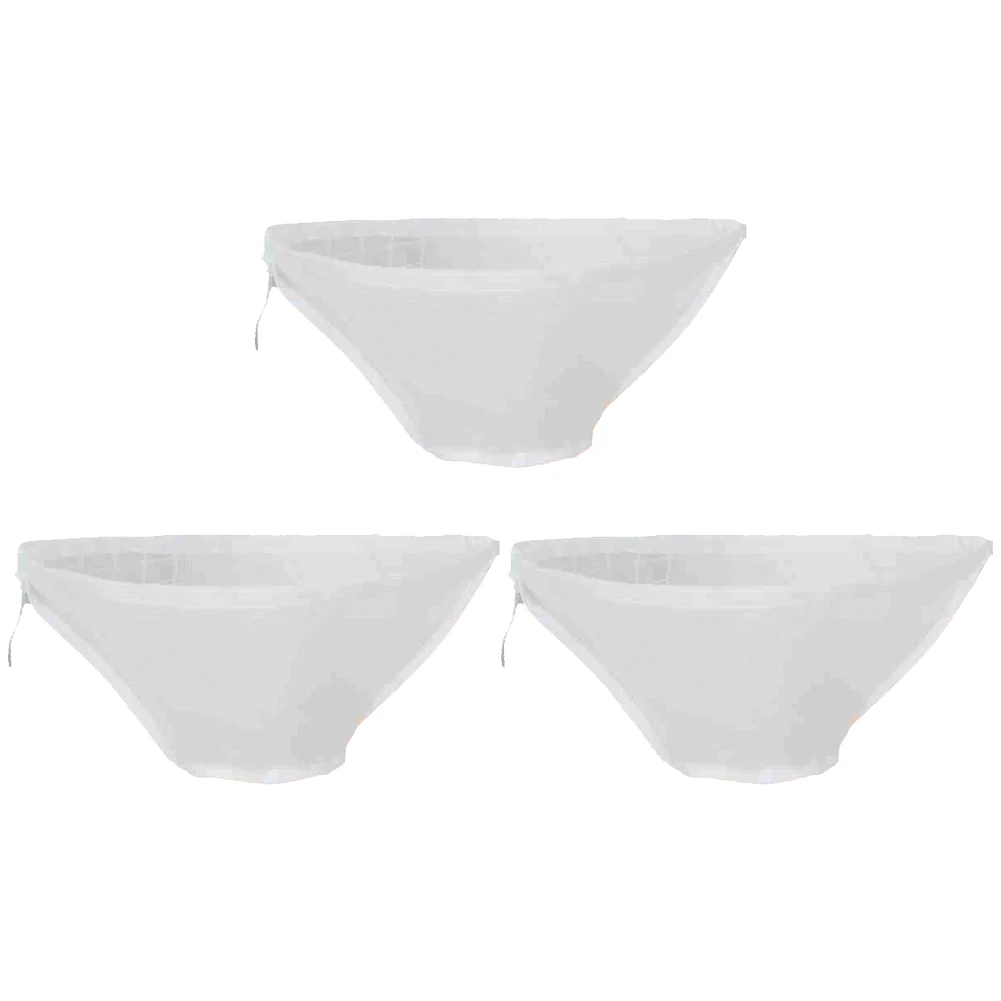 3 Pcs Nylon Fine Mesh Food Strainer Bag Reusable Cheese Cloth Bag Straining Bag for Almond Milk Tea Juice and Greek Yogurt