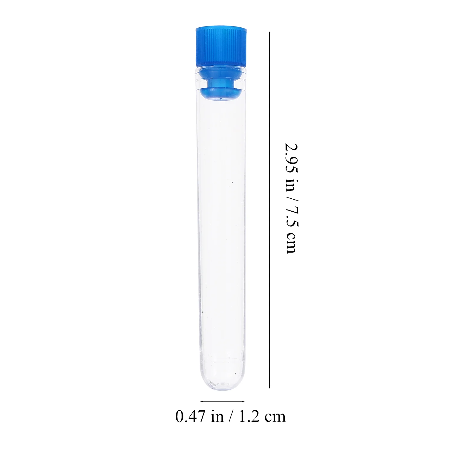 50pcs Test Tubes Test Vials Storage Containers Clear Tube for Sample Testing