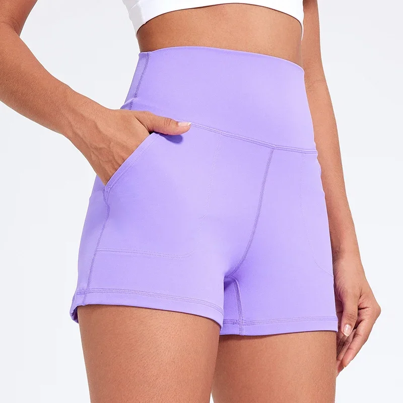 

Casual Yoga Shorts Pocket Short High Waist Running Shorts Gym Exercise Running Fitness Tennis Sports Shorts