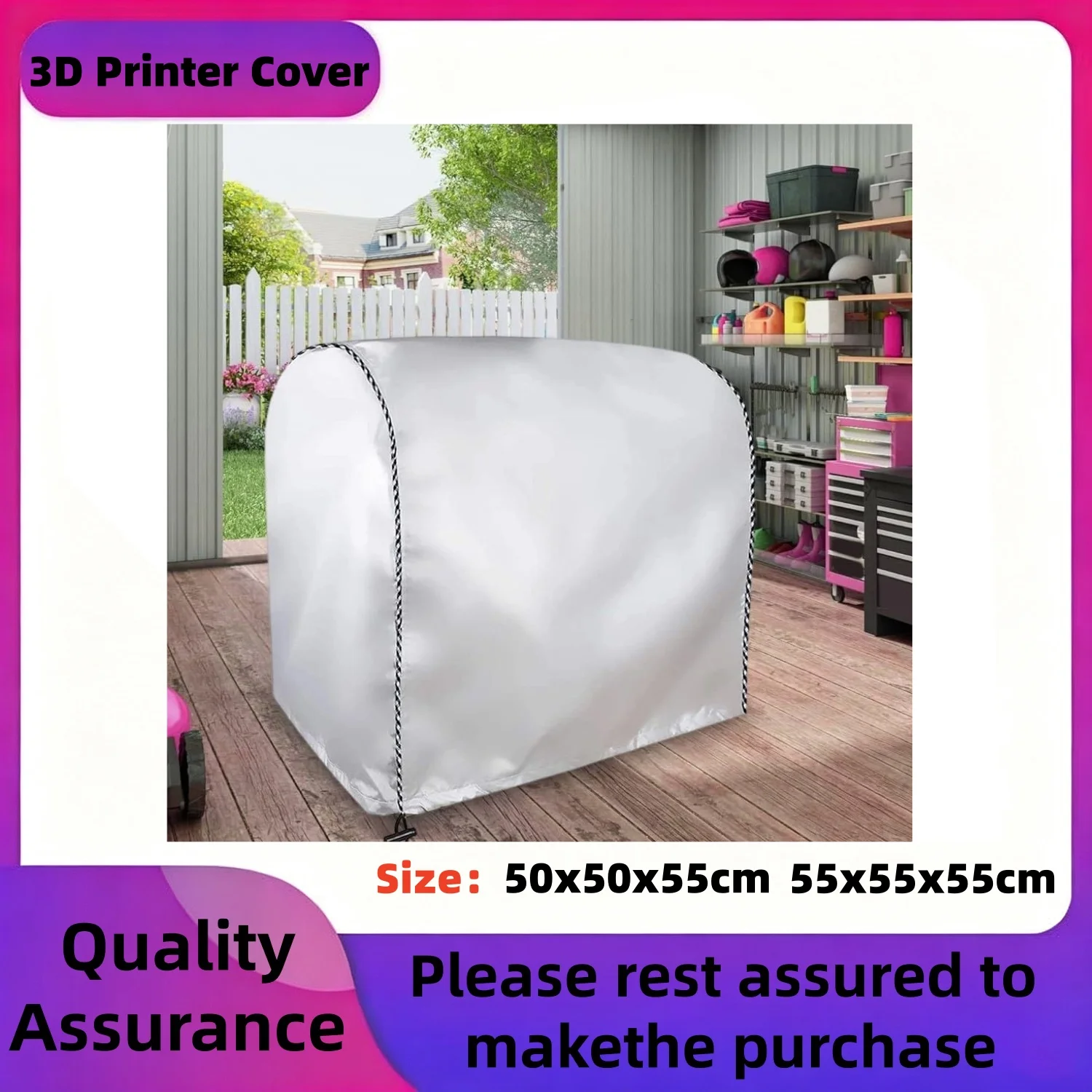 & Storage Sleeve for Ender 3/3 Pro and Other Assembled 3D Printer Protective Cover, Anti-Dust, Waterproof Dust Cover