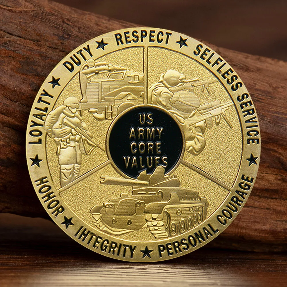 Core Values Collectible Coin of The United States Military Army Gold Plated Honor Souvenir Coin