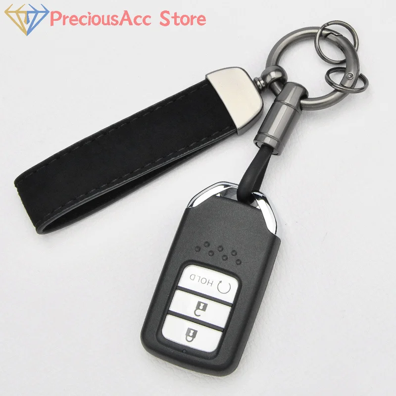 Anti-Lost Car Key Ring High Quality Split Rings Keyring Leather Rope Pendant Car Key Pendant Keychain Holder
