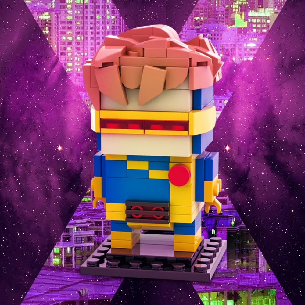 

MOC фильм X-maned Wearables Циклоп Козырек Строительные блоки Модель Cyclopss Brickheadz DIY Сборочные игрушки Коллекционные фигурки Подарки