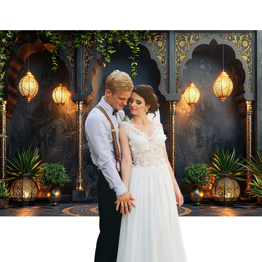 Moroccan Palace Backdrop Arabian Middle Eastern Interior Palace Photography Background for Kids Baby Shower Birthday Party Decor