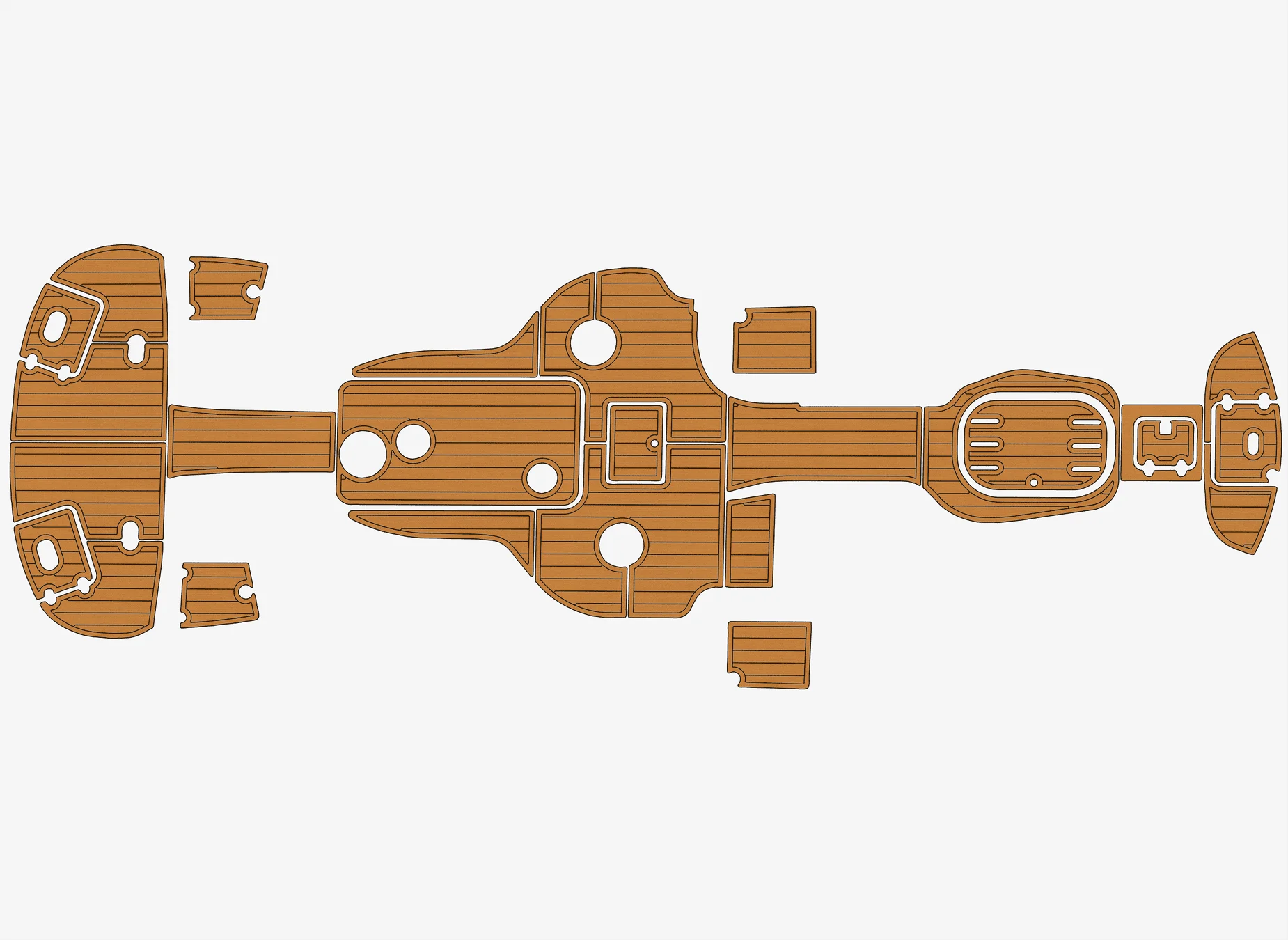 

Нескользящий коврик для морской палубы — 2004-2005 Four Winns 234 Funship, самоклеящийся коврик из искусственного тикового дерева из ЭВА, 6 мм для палубы