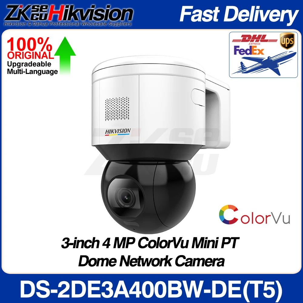 Imagem -02 - Câmera ip Hikvision Mini pt Deep Learning Colorvu Ds2de3a400bw-de f1 t5 Ds-2de3a400bw-de Ds-2de3a400bw-de 4mp Original Áudio 2-way