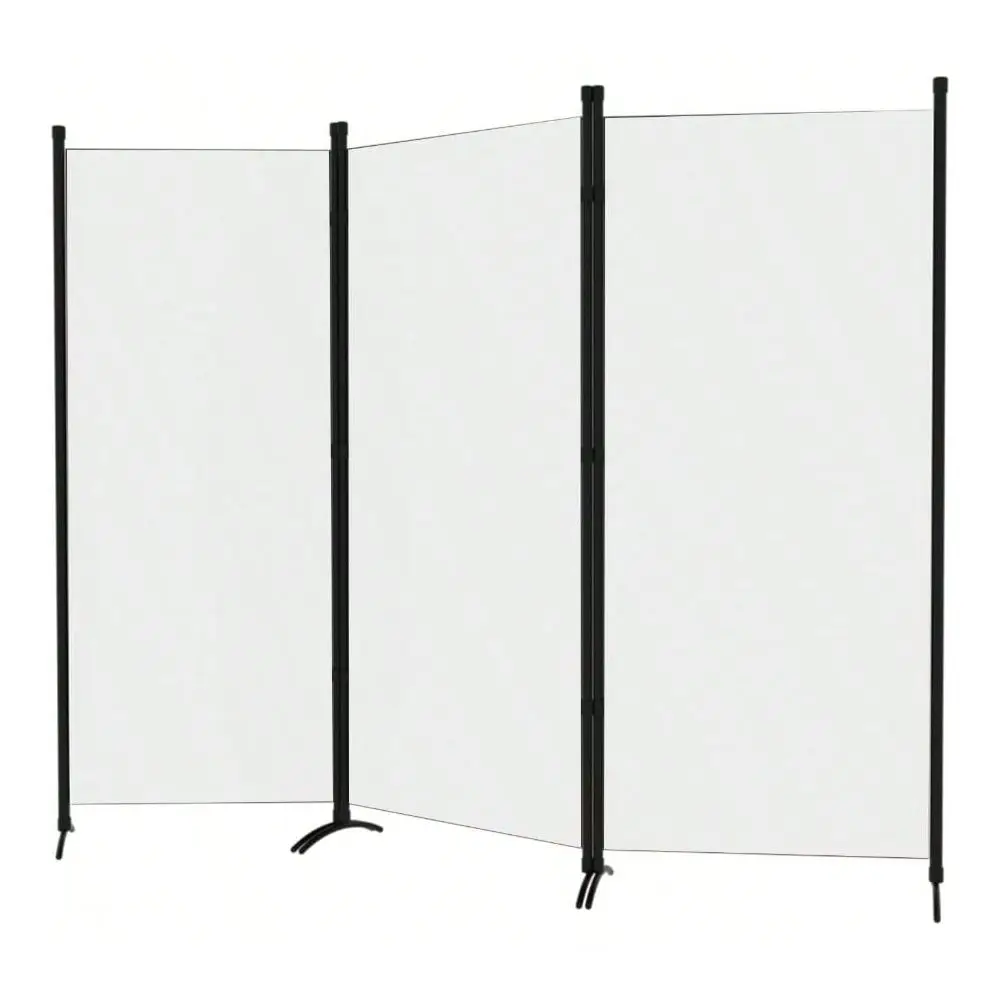

Divider 3 Panel Privacy Screen, Portable Screen Steel Frame With HookLoop Home, Office, Classroom, Studio, Meeting Black