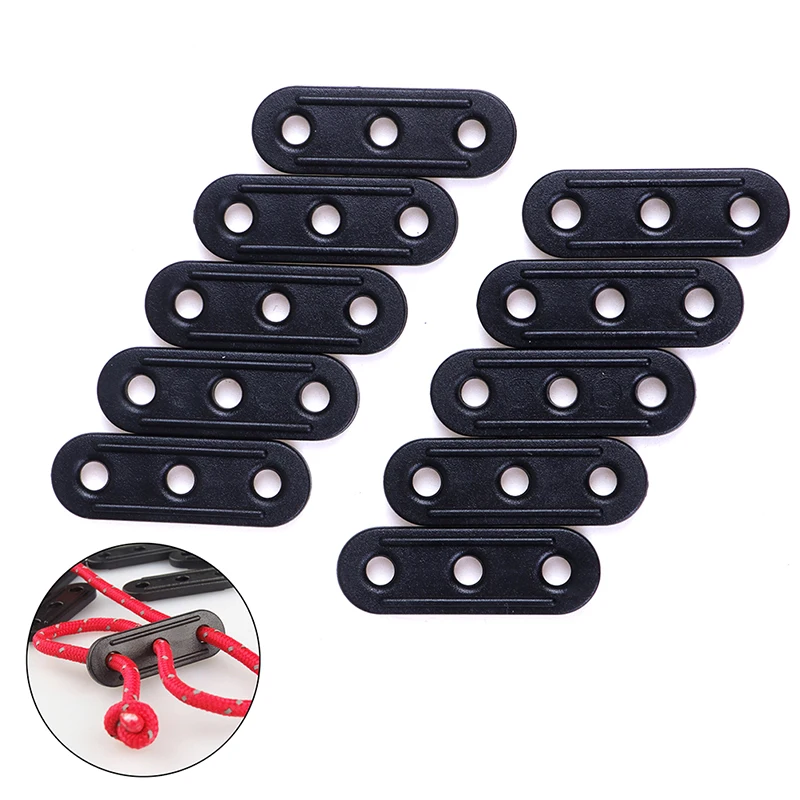 10pcs Camping Canopy Tarp Guy line Bent Runners Tent Clips Lock Rope Tensioners