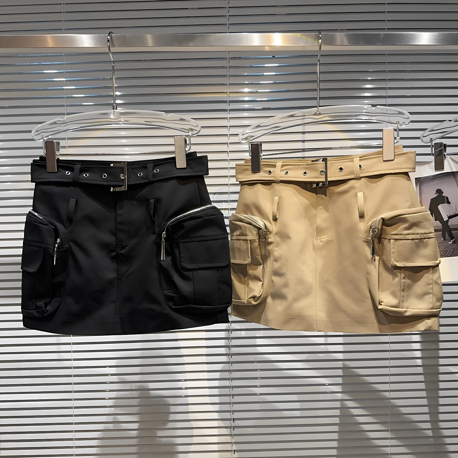 

Retro American Workwear ort Skirt with ket Design for Women Trendy Street Sle Denim Material H-ape Silhouette