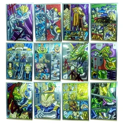 12PCS/set Dragon Ball Android Chapter Son Goku Cell Self Made Coarse Flash Cards Anime Classics Game Collection Cards Toy Gift