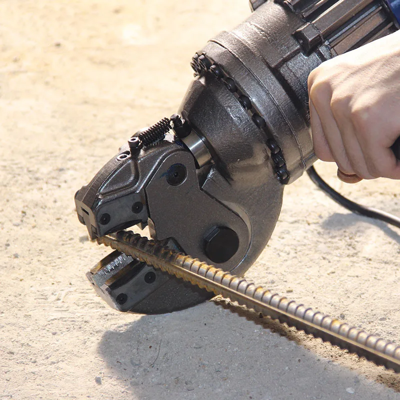 1250W Por Hydraulic Steel Bar Cutter Rebar Cutting Shear Cuts 4-20mm Construction Hand Tool