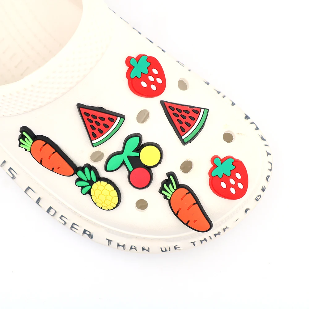Shoe Accessories Carrot Charms Fruits Pvc Shoe Decorations Pineapple Vegetables Pins Adults Children New Year Gifts 1 Pc - Detail 1