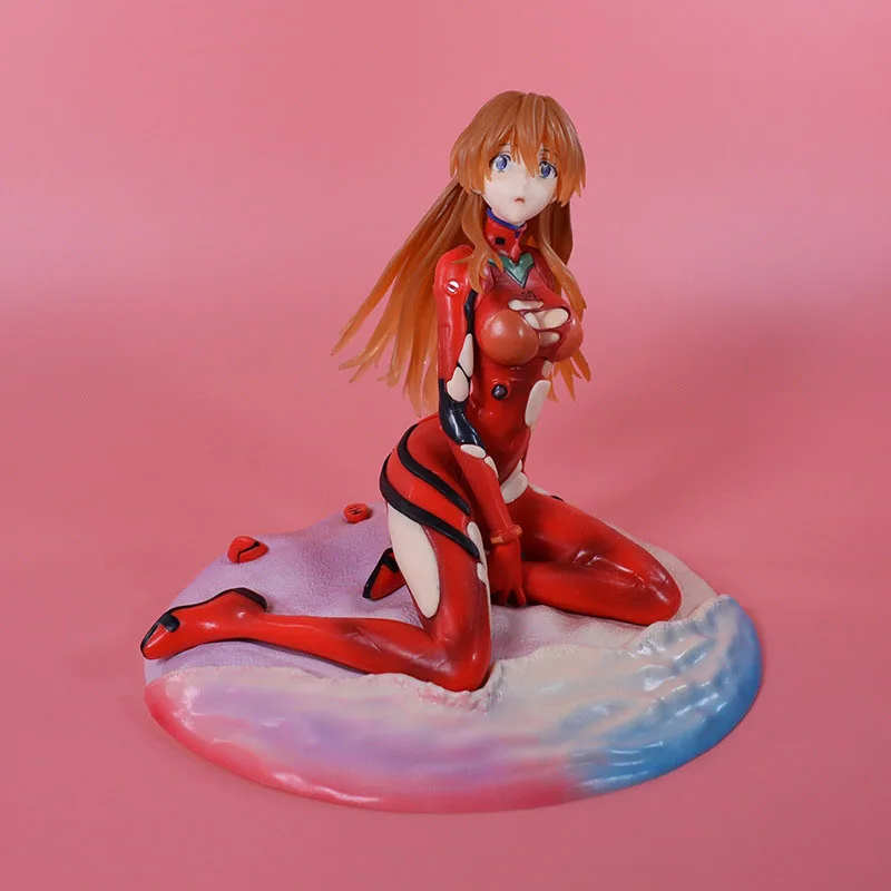 19cm NEON GENESIS EVANGELION Anime Figure Asuka Shikinami EVA Exploding Clothes Action Figure Display Pvc for Children Gift Toys