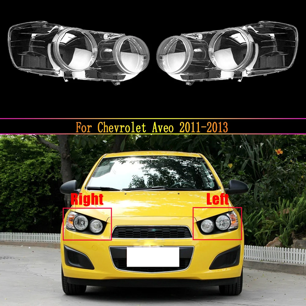 Car Headlamp Lens For Chevrolet Aveo 2011 2012 2013 Car Replacement Lens Auto Shell Cover