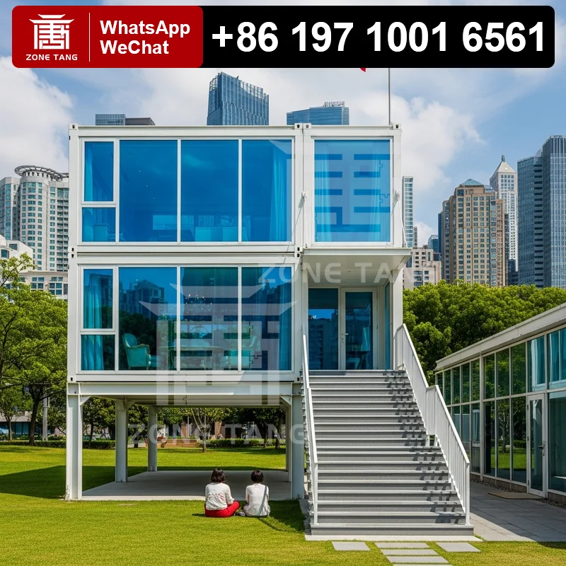 

Multi Layer Rapid Assembly Flat Pack House Container Buildings Prefab Cabins Bathroom Easy To Modify Thermal Insulation Modern