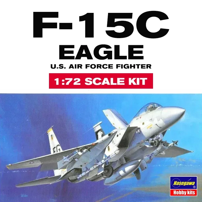 Комплект собранной модели самолета Hasegawa 00336 USAF F-15C Eagle масштаб 1/72