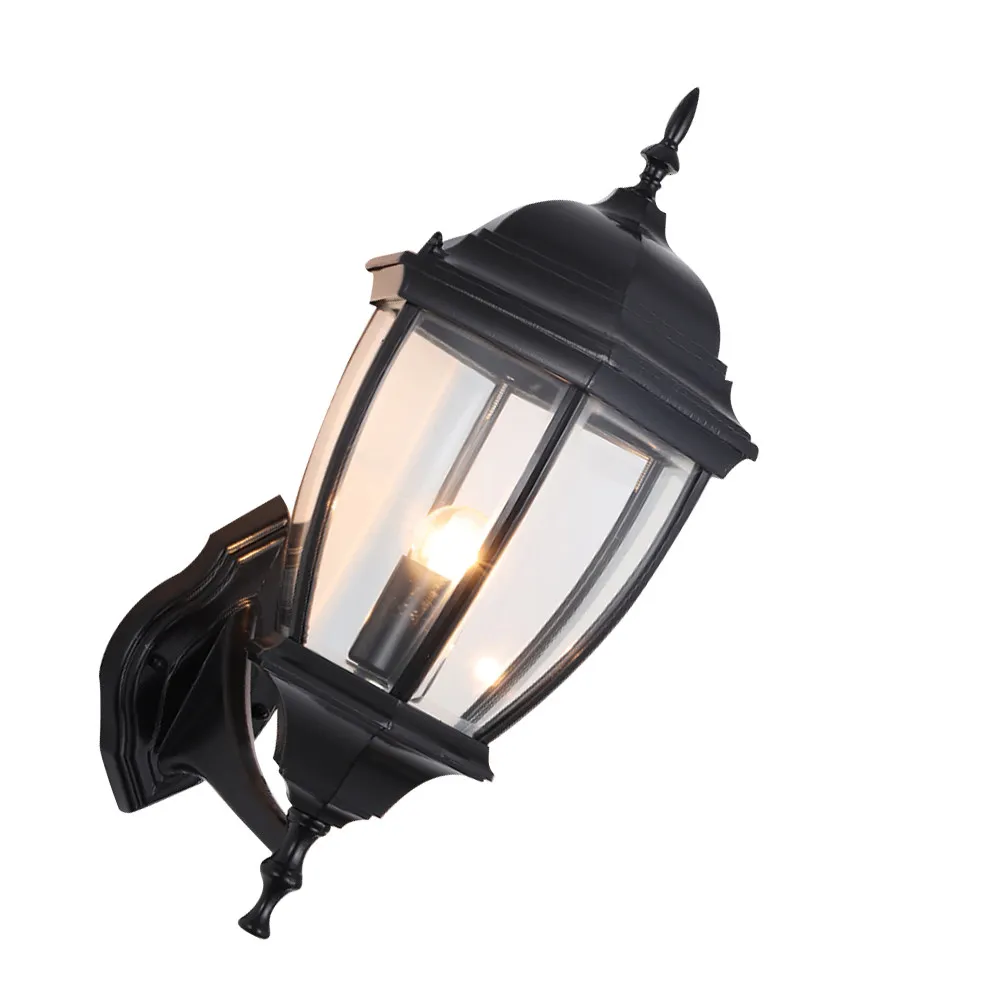 1Pcs Vintage Hexagonal Outdoor Wall Lamp Waterproof Saving LED Yard Wall Light Solar Corridor Light
