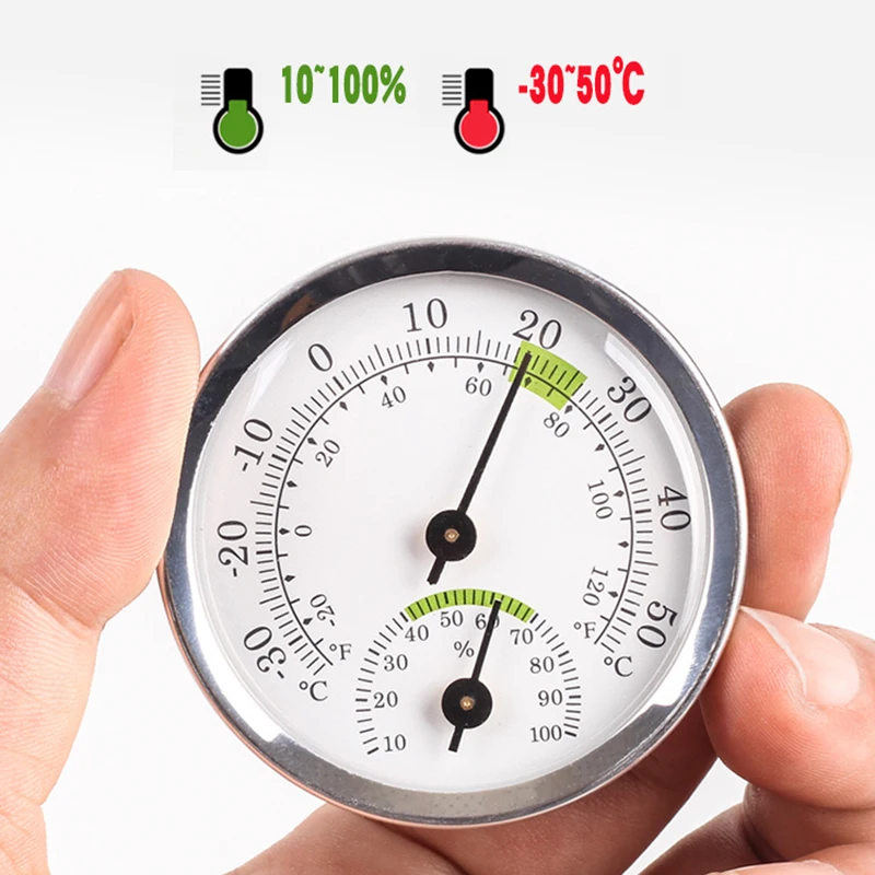 Indoor Wall-mounted Thermo-Hygrometer - Sauna Thermometer for Sauna Room, Home Decoration and Bar