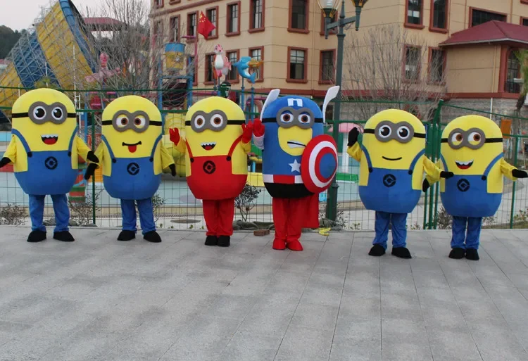 Adult size Cosplay Yellow man Cartoon character Mascot Costume Advertising Fancy Dress Party carnival stage show Surprise props