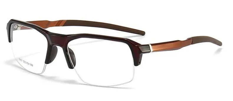 YIMARUILI Sportbrillengestell für Herren und Damen, Aluminium, TR90, Halbrahmen-Brille, Federbeine, optische verschreibungspflichtige Brillen 5857 – Detail 14