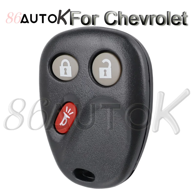 Carcasa de mando a distancia de repuesto LHJ011 de 3 botones para Chevrolet Chevy GMC Silverado Tahoe Suburban 2003-2006, funda para llave de coche