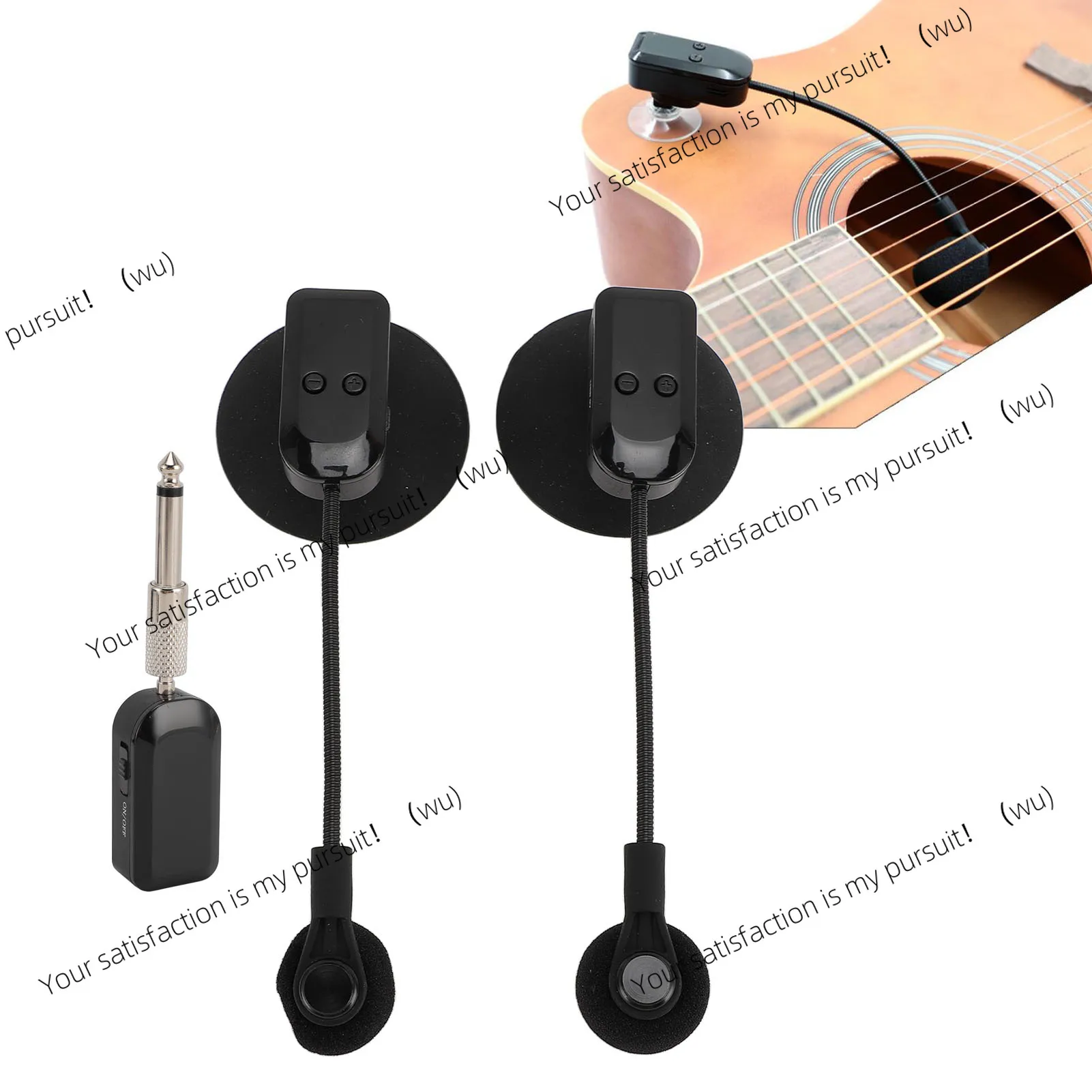 FOR Wireless Instrument Microphone 2.4G Wireless 360° Rotation Guitar, Violin, Accordion,Guzheng Performance Wireless Microphone
