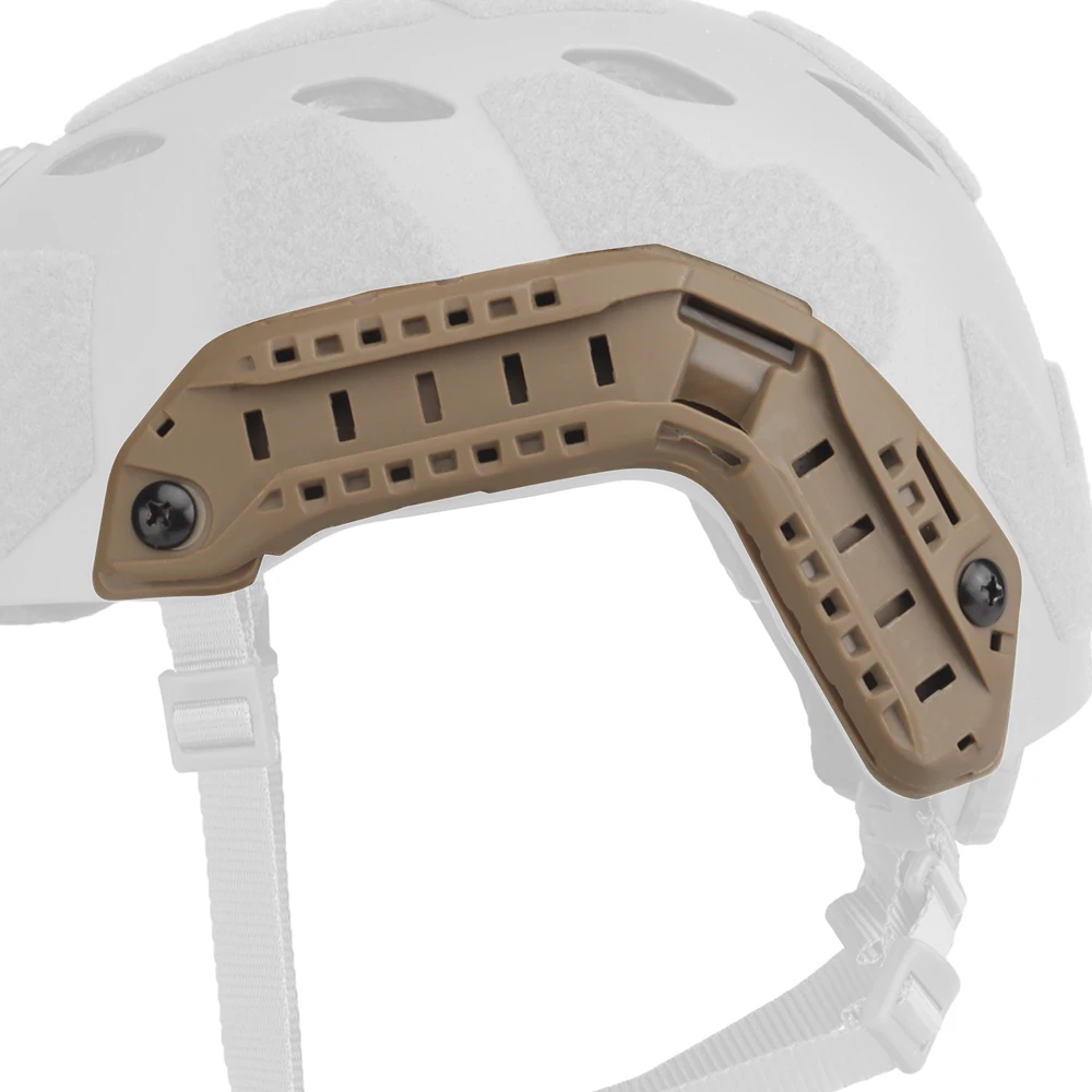 Wosport FAST High Cut Helmet Rail Kit, Nylon Side Rail, Screw Mount, Face Mask Holes, Accessory Expansion for Tactical Games
