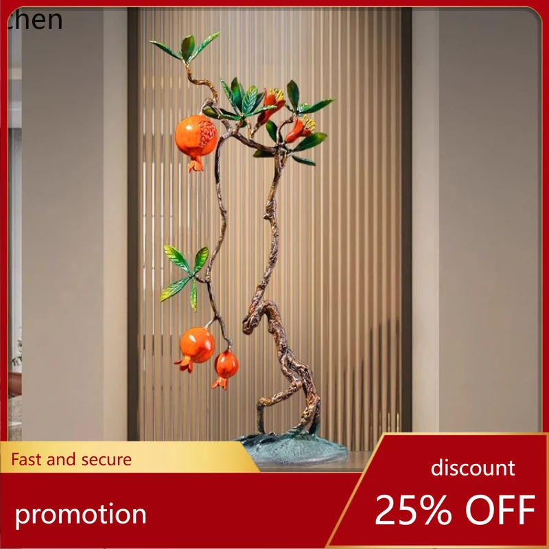 

HXL Brass Pomegranate Ornament Craft Home Decor Living Room Decoration