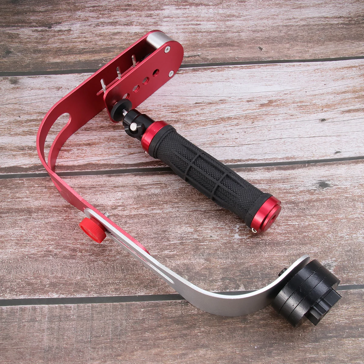 

1pc Red Bow-Type Camera Stabilizer For Dslr Dv Video Photography Handheld Gimbal Smooth Low Angle Shooting Selfie Grip Tripod